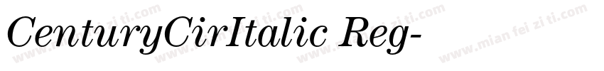 CenturyCirItalic Reg字体转换